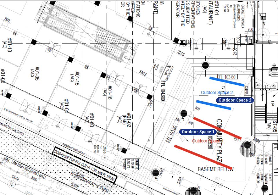 Floor plan: Level 1 Outdoor Atrium