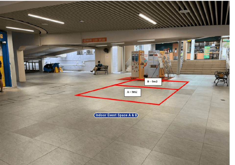 Floor plan: Level 1 Event Space A & B