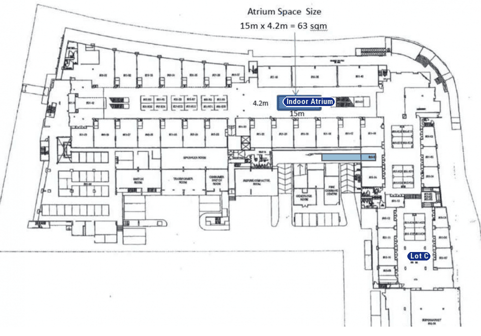 Floor plan: Level 1 Indoor Atrium