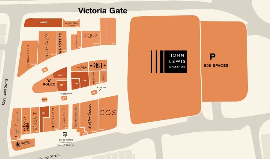 Floor plan: Main mall